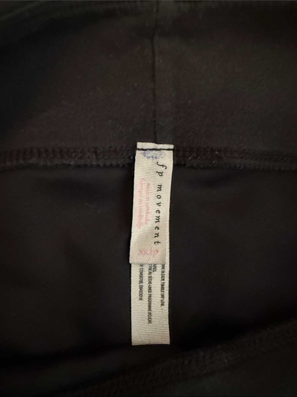Free People FP Movement Women’s Black Stirrup Leggings with Tie Detail - Picture 3 of 4